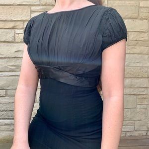 Vintage Black 1960s Wiggle Dress